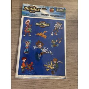 Vintage Digimon Hallmark Scrapbook Stickers 4 Sheets NEW Pack 2000